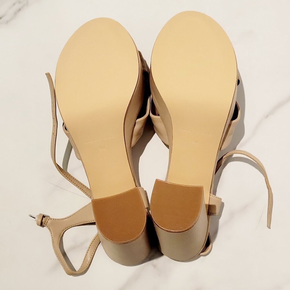 🔥SALE !! Marc Fisher Women's Block Heel Deren Sandal Open Toe Shoes Size 9M - Picture 5 of 6